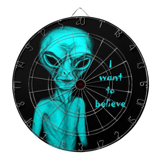 Alien, ik wil geloven dartbord (Voorkant)