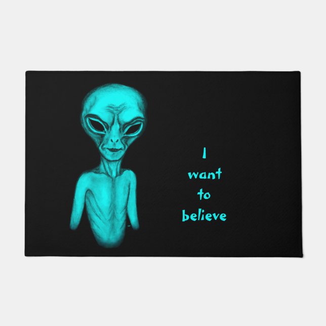 Alien, ik wil geloven deurmat (Voorkant)