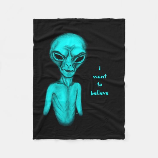 Alien, ik wil geloven fleece deken (Voorkant)