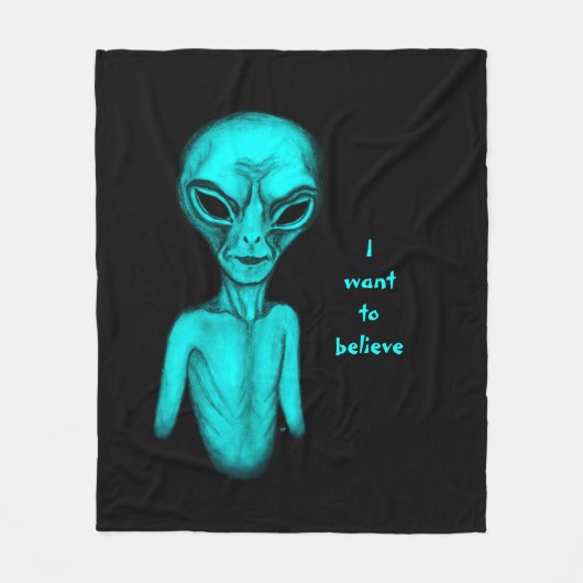 Alien, ik wil geloven fleece deken (Voorkant)