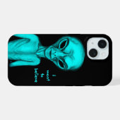 Alien, ik wil geloven iPhone 15 case (Achterkant horizontaal)