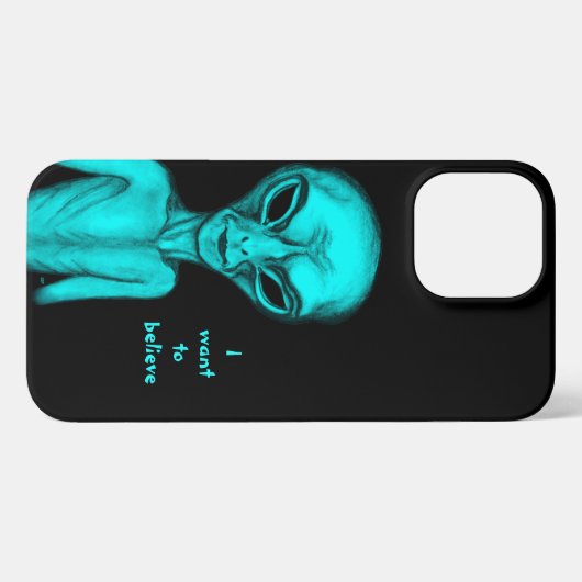 Alien, ik wil geloven iPhone hoesje (Achterkant horizontaal)