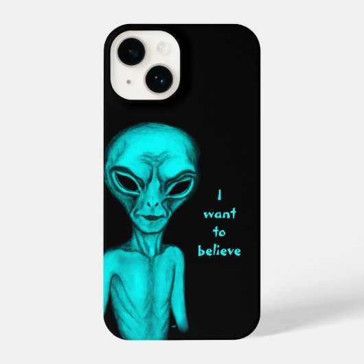 Alien, ik wil geloven iPhone hoesje (Achterkant)