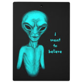 Alien, ik wil geloven klembord (Achterkant)