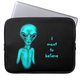 Alien, ik wil geloven laptop sleeve