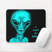 Alien, ik wil geloven muismat (Met muis)