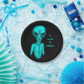 Alien, ik wil geloven papieren bordje (Feest)