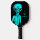 Alien, ik wil geloven pickleball paddle (Voorkant)