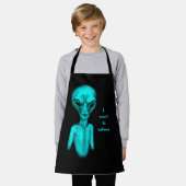 Alien, ik wil geloven schort (Gedragen)