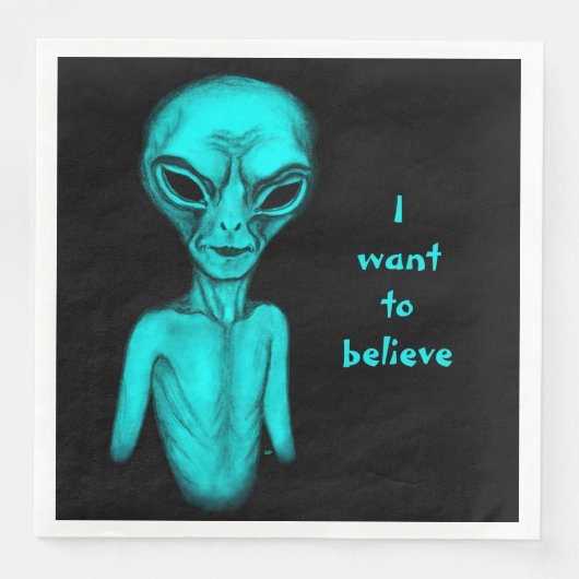 Alien, ik wil geloven servet (Voorkant)