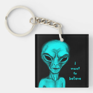 Alien, ik wil geloven sleutelhanger
