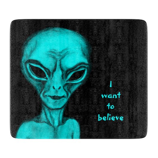 Alien, ik wil geloven snijplank (Voorkant)