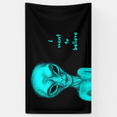 Alien, ik wil geloven spandoek (Verticaal)