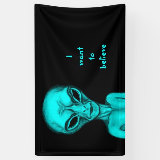Alien, ik wil geloven spandoek (Verticaal)