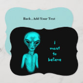 Alien , ik wil geloven, sparen de datum save the date (Voorkant / Achterkant)