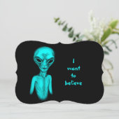 Alien , ik wil geloven, sparen de datum save the date (Staand voorkant)