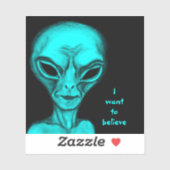 Alien, ik wil geloven sticker (Vel)