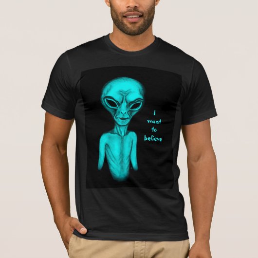 Alien, ik wil geloven t-shirt (Voorkant)