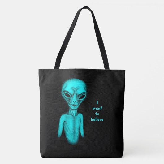 Alien, ik wil geloven tote bag (Voorkant)