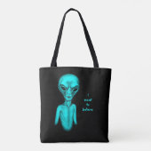 Alien, ik wil geloven tote bag (Achterkant)