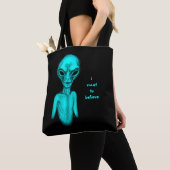 Alien, ik wil geloven tote bag (Dichtbij)