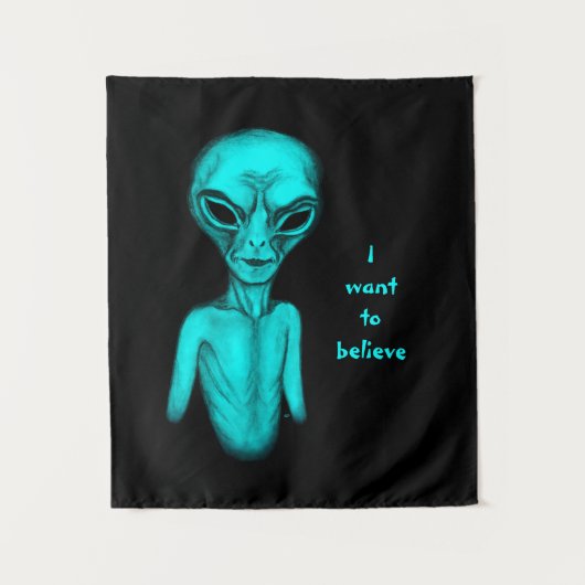 Alien, ik wil geloven wandkleed (Voorkant)