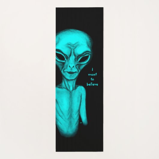 Alien, ik wil geloven yogamat (Achterkant)