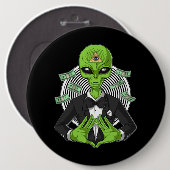 Alien Illuminati-complot Ronde Button 6,0 Cm (Voorkant /achterkant)