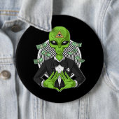 Alien Illuminati-complot Ronde Button 6,0 Cm (In situ)