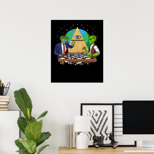 Alien Illuminati Poster (Thuiskantoor)