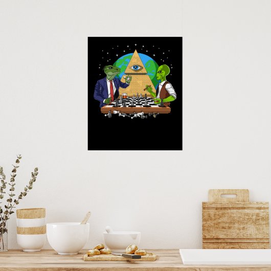 Alien Illuminati Poster (Keuken)