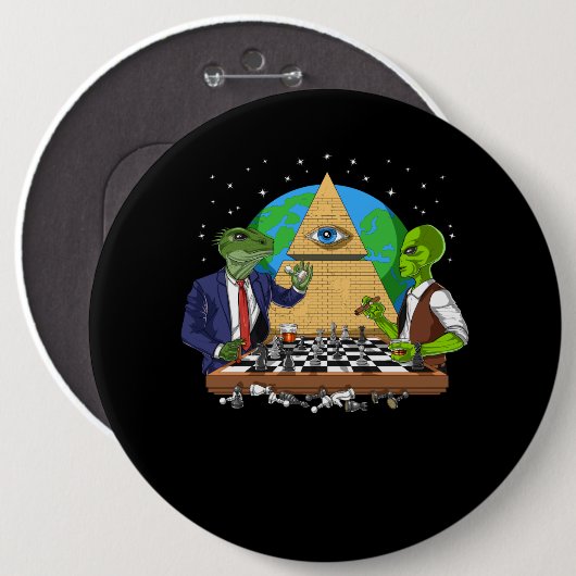 Alien Illuminati Ronde Button 6,0 Cm (Voorkant /achterkant)