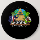 Alien Illuminati Ronde Button 6,0 Cm (Voorkant)