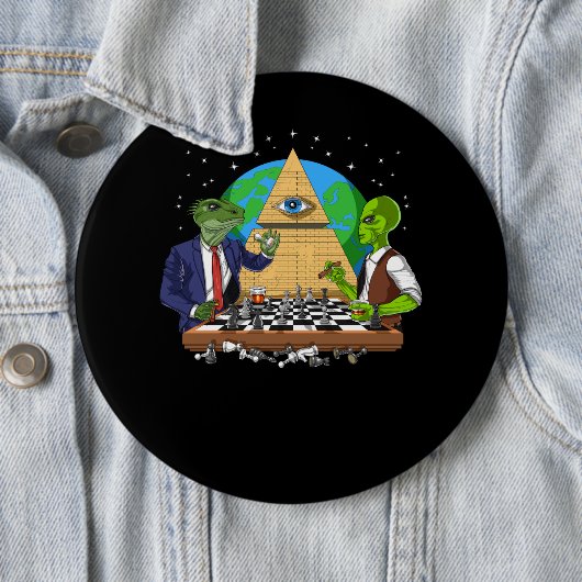 Alien Illuminati Ronde Button 6,0 Cm (In situ)