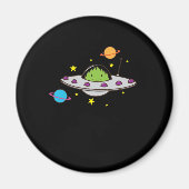 Alien im Ufo Magneet (Voorkant)
