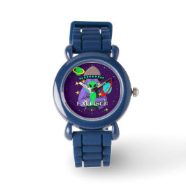 Alien in de buitenruimte, leuk Kinder op maat Horloge