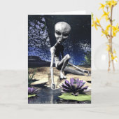 Alien in de Natuur Kaart (Gele Bloem)