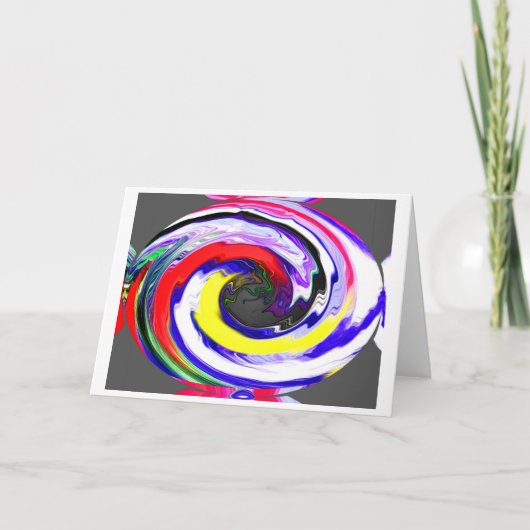 Alien in de ruimte feestdagen kaart (Voorkant)