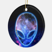 Alien in de ruimte keramisch ornament (Links)