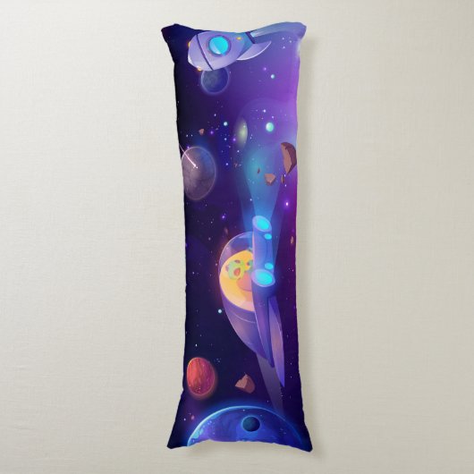 Alien in de ruimte lichaamskussen (Voorkant Verticaal)