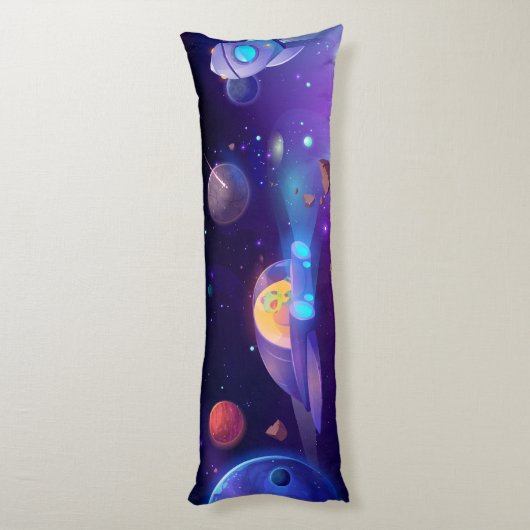 Alien in de ruimte lichaamskussen (Achterkant (Verticaal))