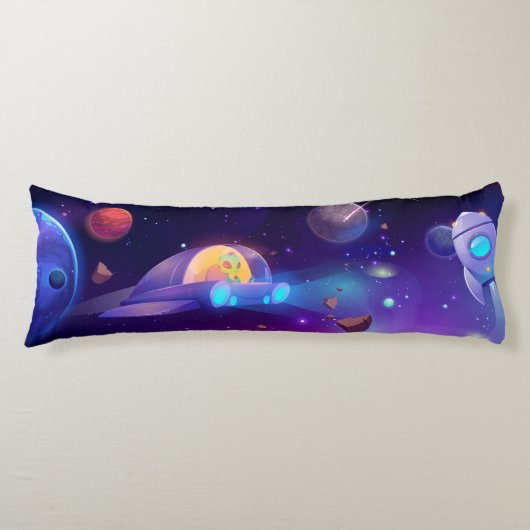 Alien in de ruimte lichaamskussen (Voorkant)