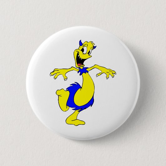 Alien in drijfmestrok ronde button 5,7 cm (Voorkant)