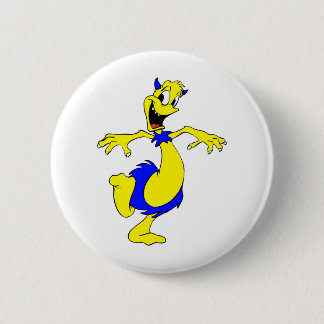 Alien in drijfmestrok ronde button 5,7 cm