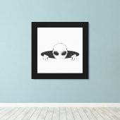 Alien in een eenzijdig, verrekend canvas afdrukken (Insitu (Houten vloer))