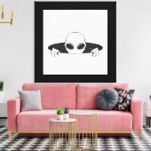 Alien in een eenzijdig, verrekend canvas afdrukken (Insitu (Woonkamer))