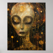 Alien in een Klimt-stijl Poster (Voorkant)