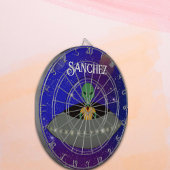 Alien in een ruimteschip draagt een New Mexico T-s Dartbord