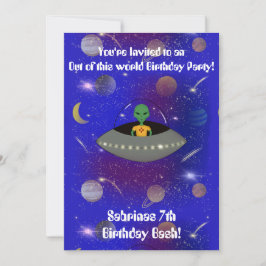 Alien in een ruimteschip draagt een New Mexico T-s Kaart