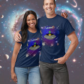 Alien in een ruimteschip draagt een New Mexico T-s T-shirt